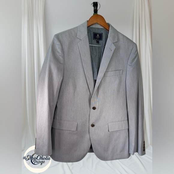 Mens blazer suit jacket Light Blue Cotton Blazer 40Classic Fit J crew